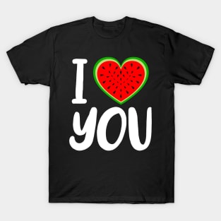 I Love Watermelon Melon Summer Vacation Seasonal Fruit T-Shirt